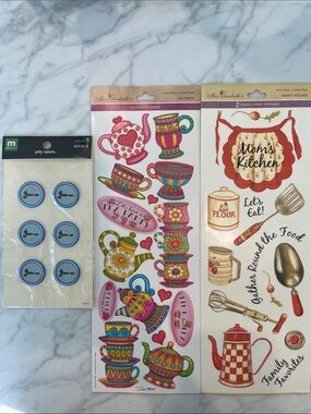 Decorative kitchen themed stickers